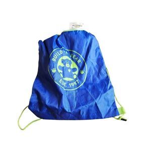 Build a bear workshop blue green string backpack